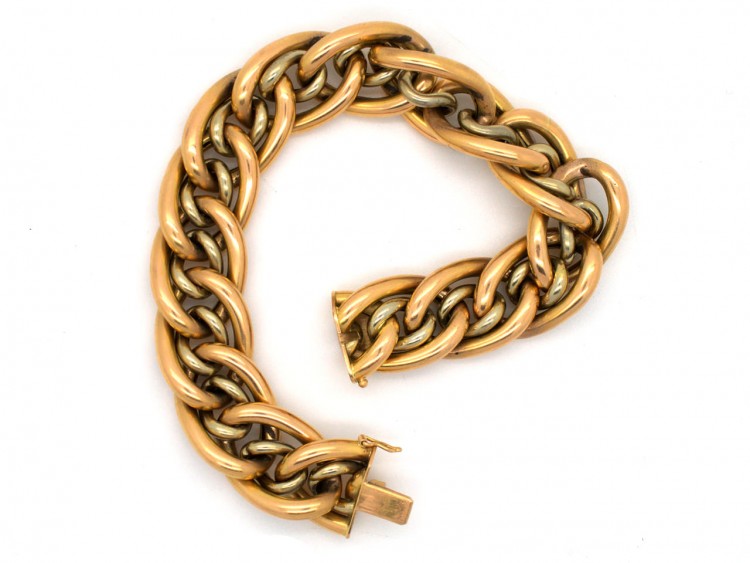 Edwardian 18ct Gold Woven Bracelet
