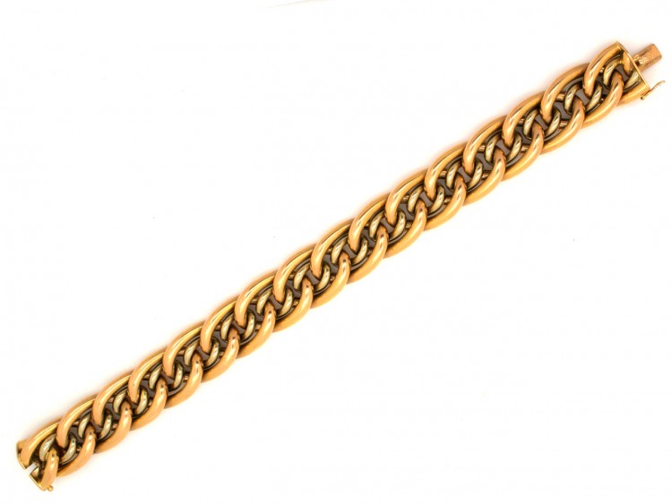 Edwardian 18ct Gold Woven Bracelet