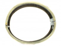 Victorian Silver & Gold Overlay Rose Design Bangle