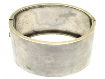 Victorian Silver & Gold Overlay Rose Design Bangle