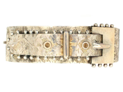 Victorian Silver Buckle Bangle