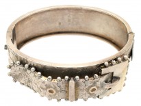 Victorian Silver Buckle Bangle
