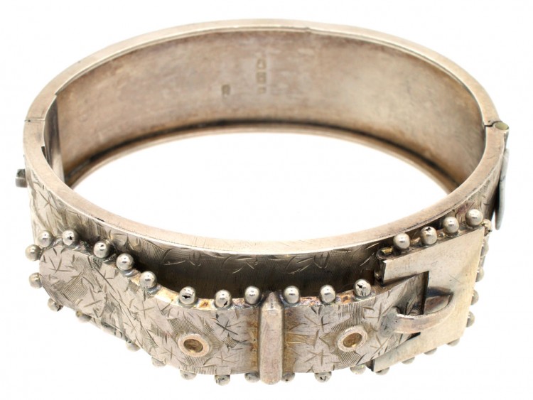 Victorian Silver Buckle Bangle