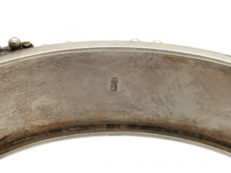 Victorian Silver Buckle Bangle
