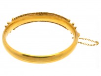 Victorian 9ct Gold Ruby & Diamond Bangle