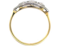 18ct White Gold & Platinum Diamond Octagonal Ring