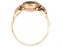 Georgian Chrysolite & Ruby Ring