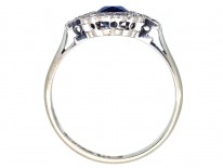 Edwardian Sapphire & Diamond Oval Cluster Ring