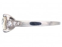 Diamond Solitaire Ring with Diamond Shoulders