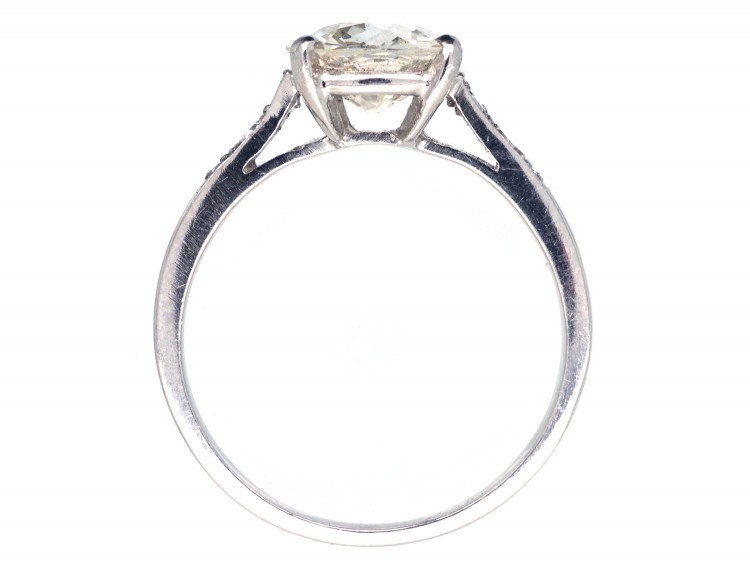 Diamond Solitaire Ring with Diamond Shoulders