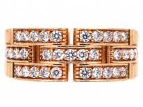 Cartier Maillon Panthere 18ct Yellow Gold Diamond Band Ring