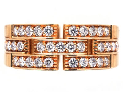 Cartier Maillon Panthere 18ct Yellow Gold Diamond Band Ring