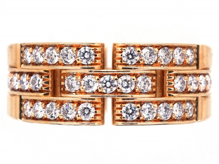 Cartier Maillon Panthere 18ct Yellow Gold Diamond Band Ring