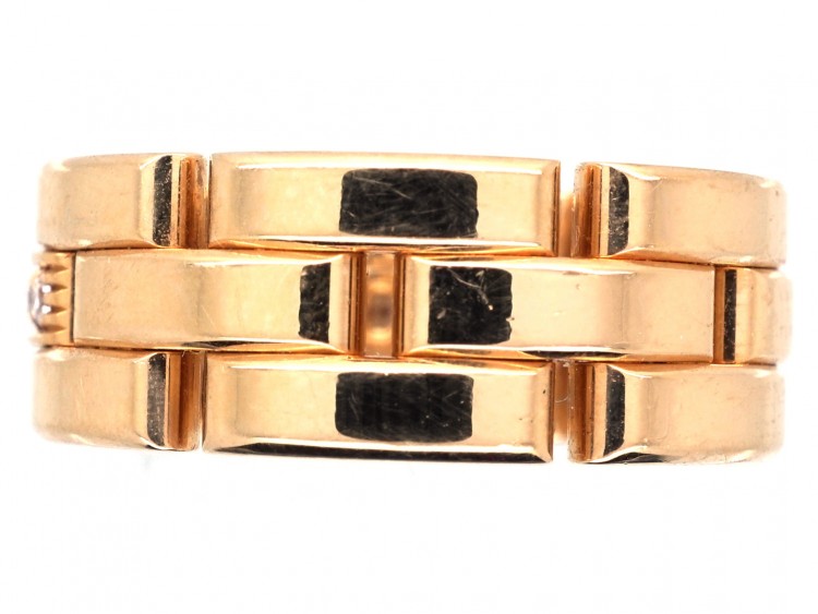 Cartier Maillon Panthere 18ct Yellow Gold Diamond Band Ring