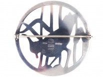 Georg Jensen Silver Brooch of a Lapwing in Bullrushes