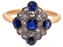 Edwardian Sapphire & Diamond Ring