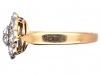 Edwardian 18ct Gold & Platinum Diamond Daisy Cluster Ring