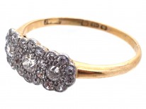 Edwardian Diamond Triple Cluster Ring