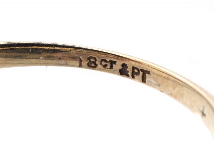 Edwardian Three Stone Diamond Twist Ring