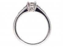 Diamond Solitaire Ring with Diamond Shoulders