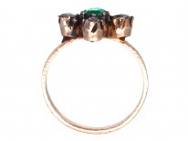Georgian Miniature Gold, Emerald & Diamond Ring