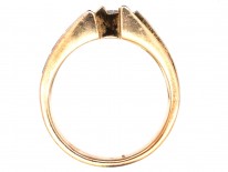14ct Gold, Opal & Diamond Modernist Ring