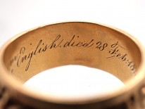 18ct Gold Memorial Ring Dated 1843