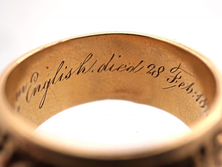 18ct Gold Memorial Ring Dated 1843