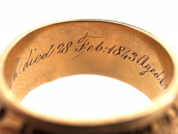18ct Gold Memorial Ring Dated 1843