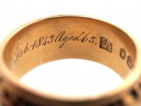 18ct Gold Memorial Ring Dated 1843