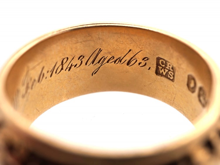 18ct Gold Memorial Ring Dated 1843