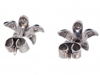 18ct White Gold & Diamond Flower Earrings