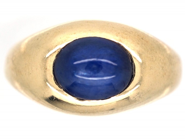 14ct Gold & Cabochon Sapphire Ring