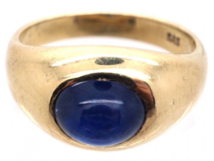 14ct Gold & Cabochon Sapphire Ring
