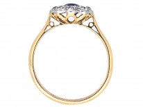Edwardian Sapphire & Diamond Cluster Ring