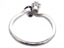Edwardian Sapphire, Diamond & Platinum Twist Ring