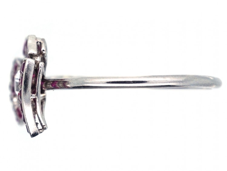 Edwardian Platinum, Ruby & Diamond Bow Ring