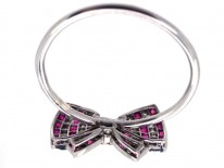 Edwardian Platinum, Ruby & Diamond Bow Ring