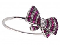 Edwardian Platinum, Ruby & Diamond Bow Ring