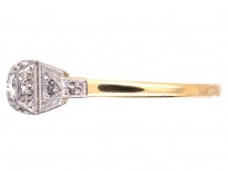 Art Deco Rectangular Two Stone Diamond Ring