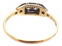 Art Deco Rectangular Two Stone Diamond Ring