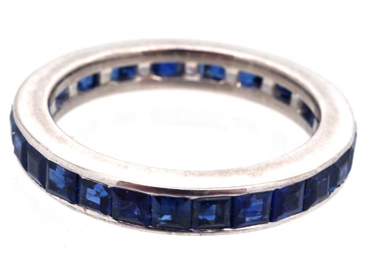 18ct White Gold & Sapphire Eternity Ring