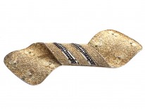 Theodor Farhner Silver Gilt & Marcasite Stylised Bow Brooch