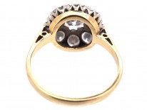 Edwardian 18ct Gold & Platinum Diamond Cluster Ring