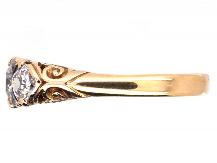 Edwardian 18ct Gold Three Stone Diamond Ring