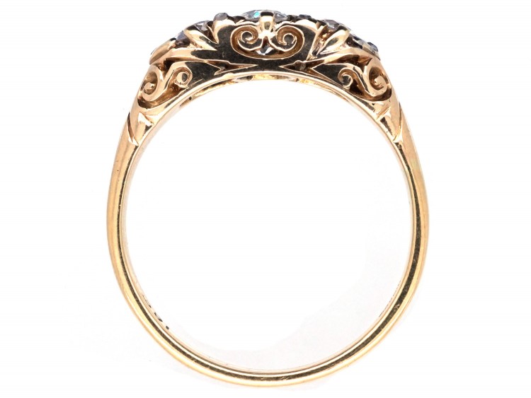 Edwardian 18ct Gold Three Stone Diamond Ring