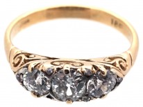Edwardian 18ct Gold Three Stone Diamond Ring