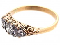 Edwardian 18ct Gold Three Stone Diamond Ring