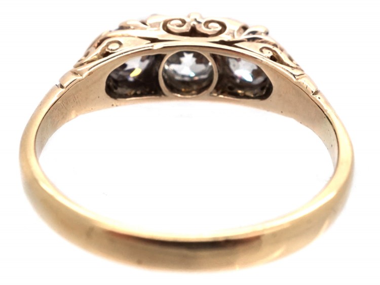 Edwardian 18ct Gold Three Stone Diamond Ring