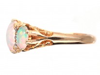 Victorian 18ct Gold, Opal & Diamond Ring